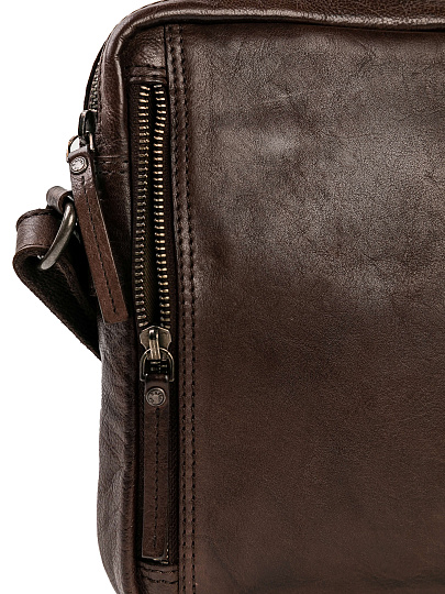 Сумка через плечо Dr.Koffer из натуральной кожи коричневая