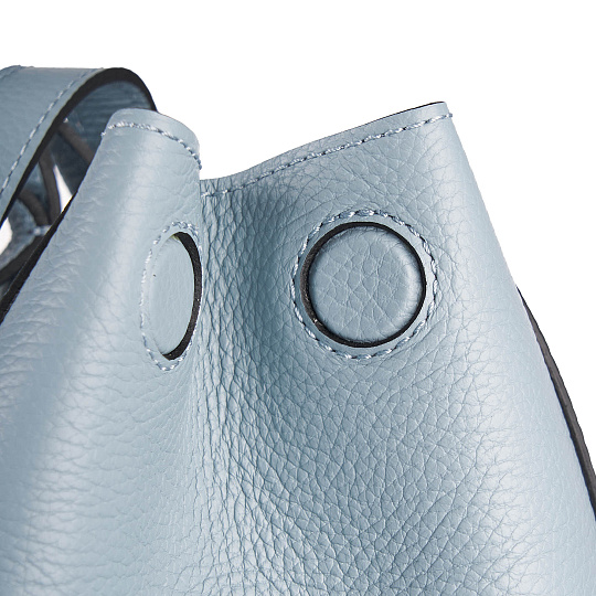 Женская сумка Dr. Koffer из натуральной кожи голубая