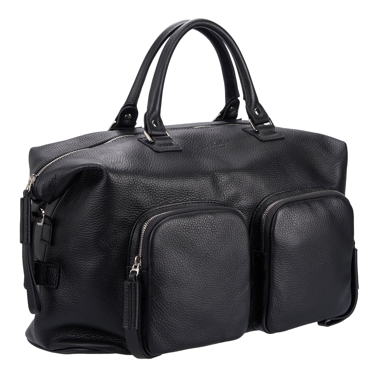Сумка дорожная Dr.Koffer из натуральной кожи черная