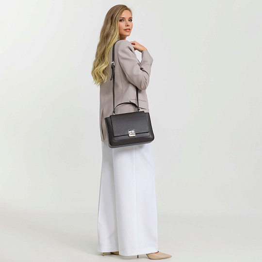 Женская сумка Dr. Koffer из натуральной кожи коричневая