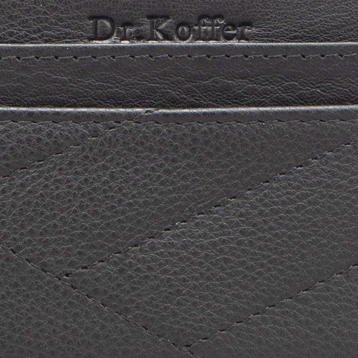 Кредитница Dr.Koffer из натуральной кожи черная
