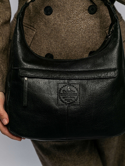 Женская сумка Dr.Koffer из натуральной кожи черная