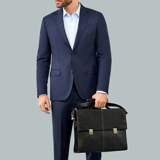 Портфель Dr.Koffer из натуральной кожи черный