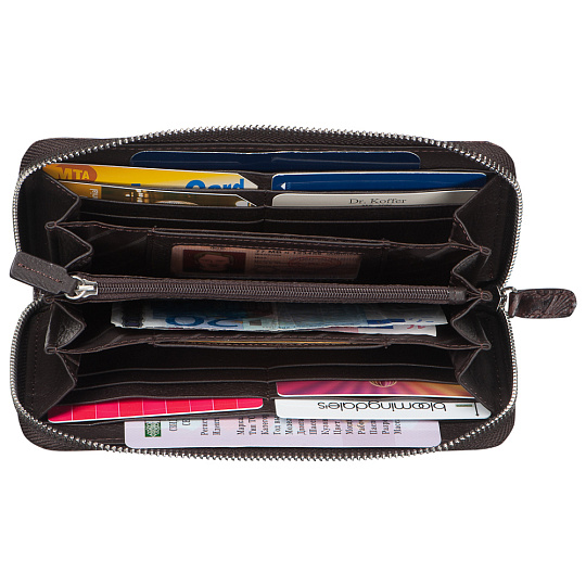 Портмоне Dr.Koffer из натуральной кожи коричневое