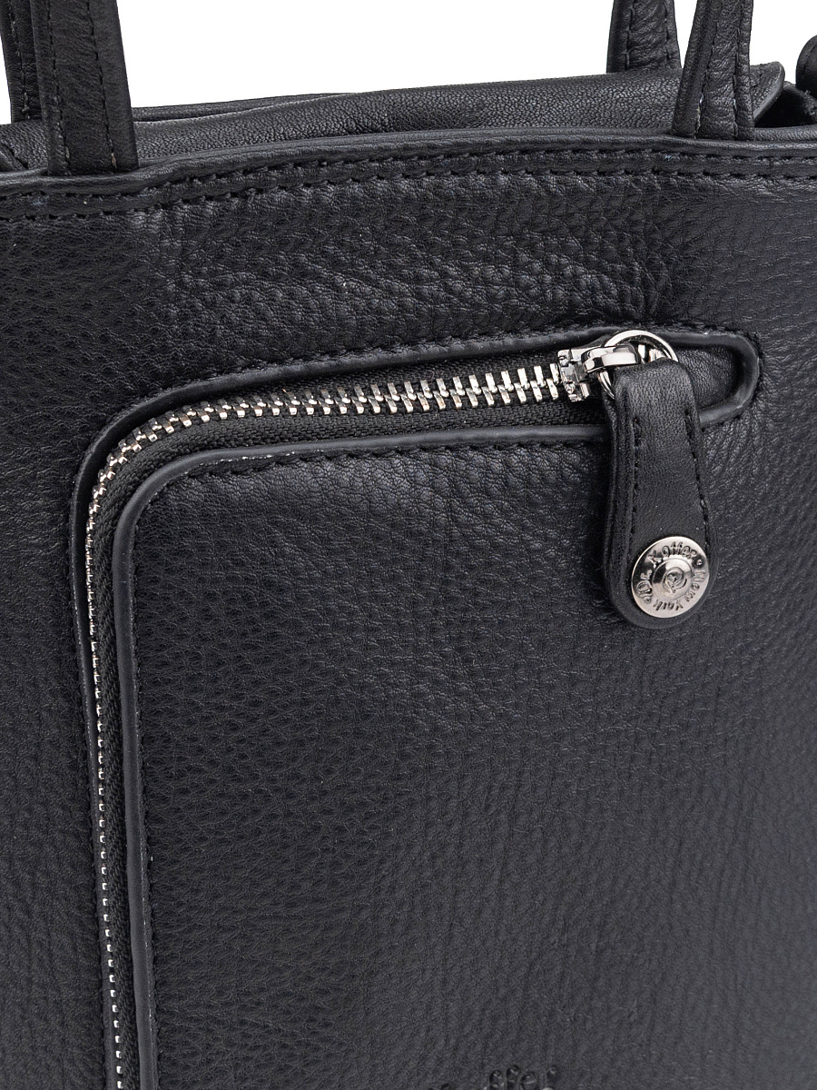 Сумка через плечо Dr.Koffer из натуральной кожи черная