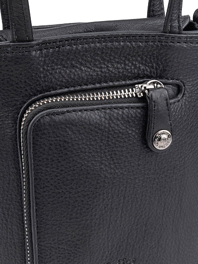 Сумка через плечо Dr.Koffer из натуральной кожи черная