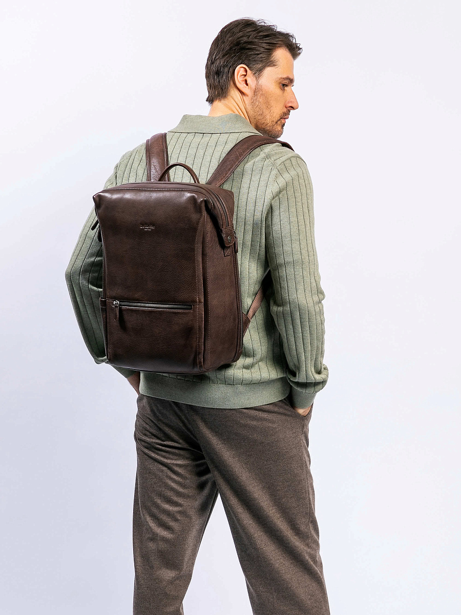 Рюкзак Dr. Koffer из натуральной кожи коричневый