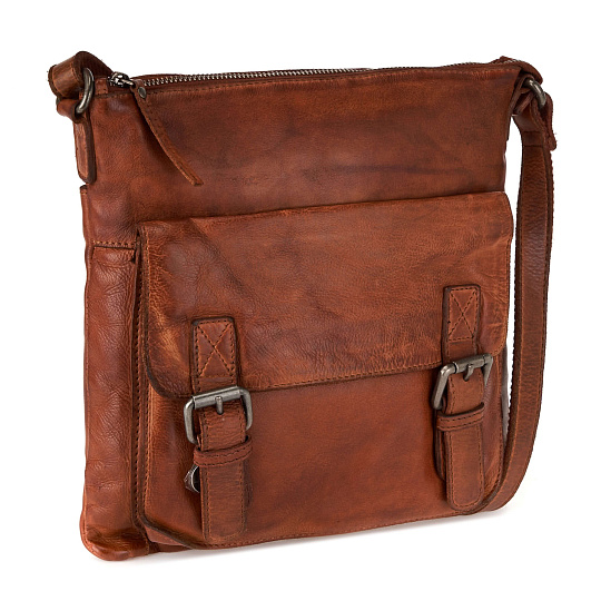 Сумка через плечо Dr.Koffer из натуральной кожи коричневая