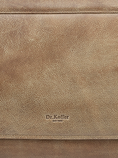 Сумка через плечо Dr. Koffer из натуральной кожи коричневая