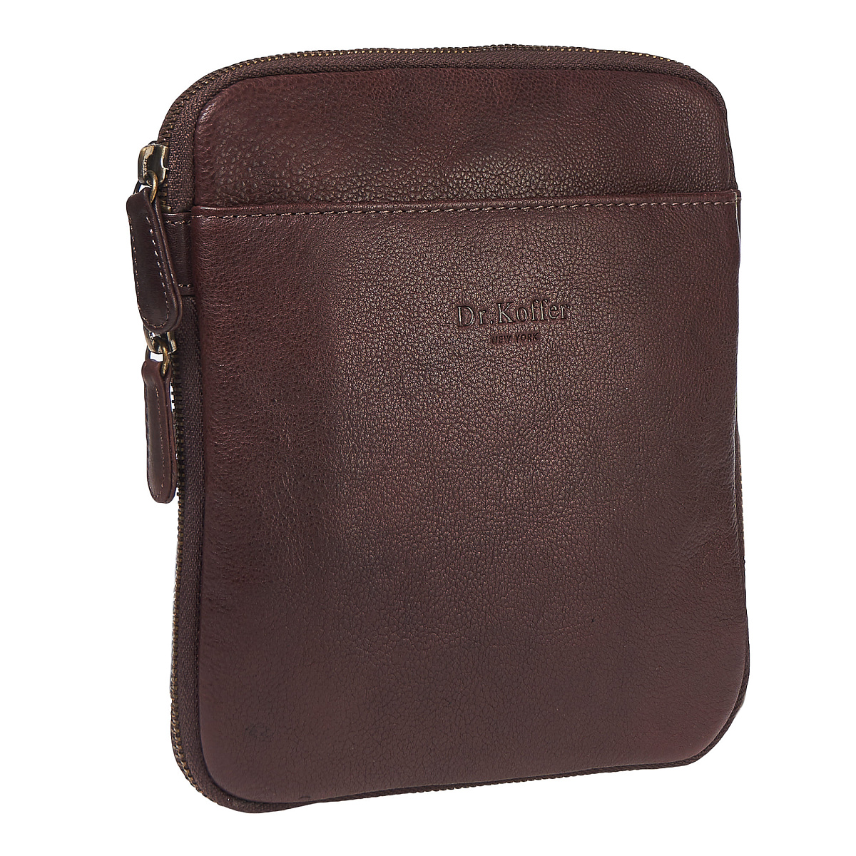 Сумка через плечо Dr.Koffer из натуральной кожи коричневая