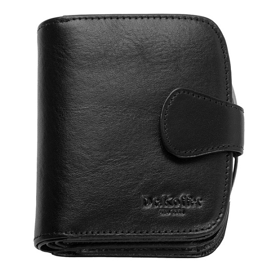 Кошелек Dr.Koffer из натуральной кожи черный