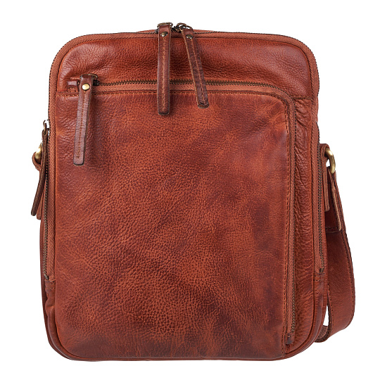 Сумка через плечо Dr.Koffer из натуральной кожи коричневая