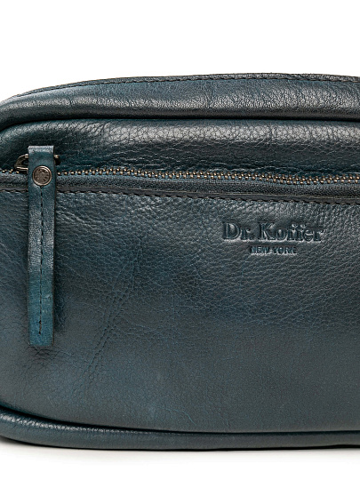 Сумка на пояс Dr. Koffer из натуральной кожи синяя