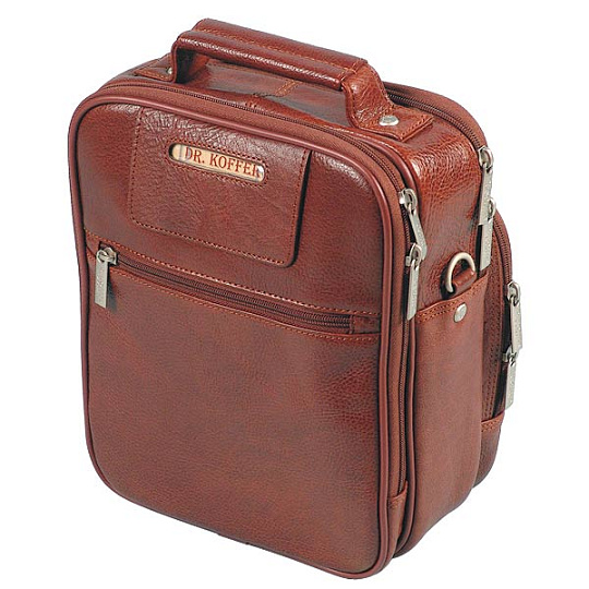 Светло-коричневая кожаная сумка для документов Dr.Koffer B234660-02-05