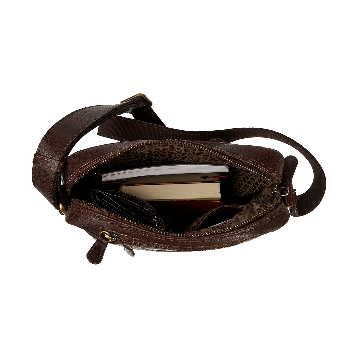 Сумка через плечо Dr.Koffer из натуральной кожи коричневая