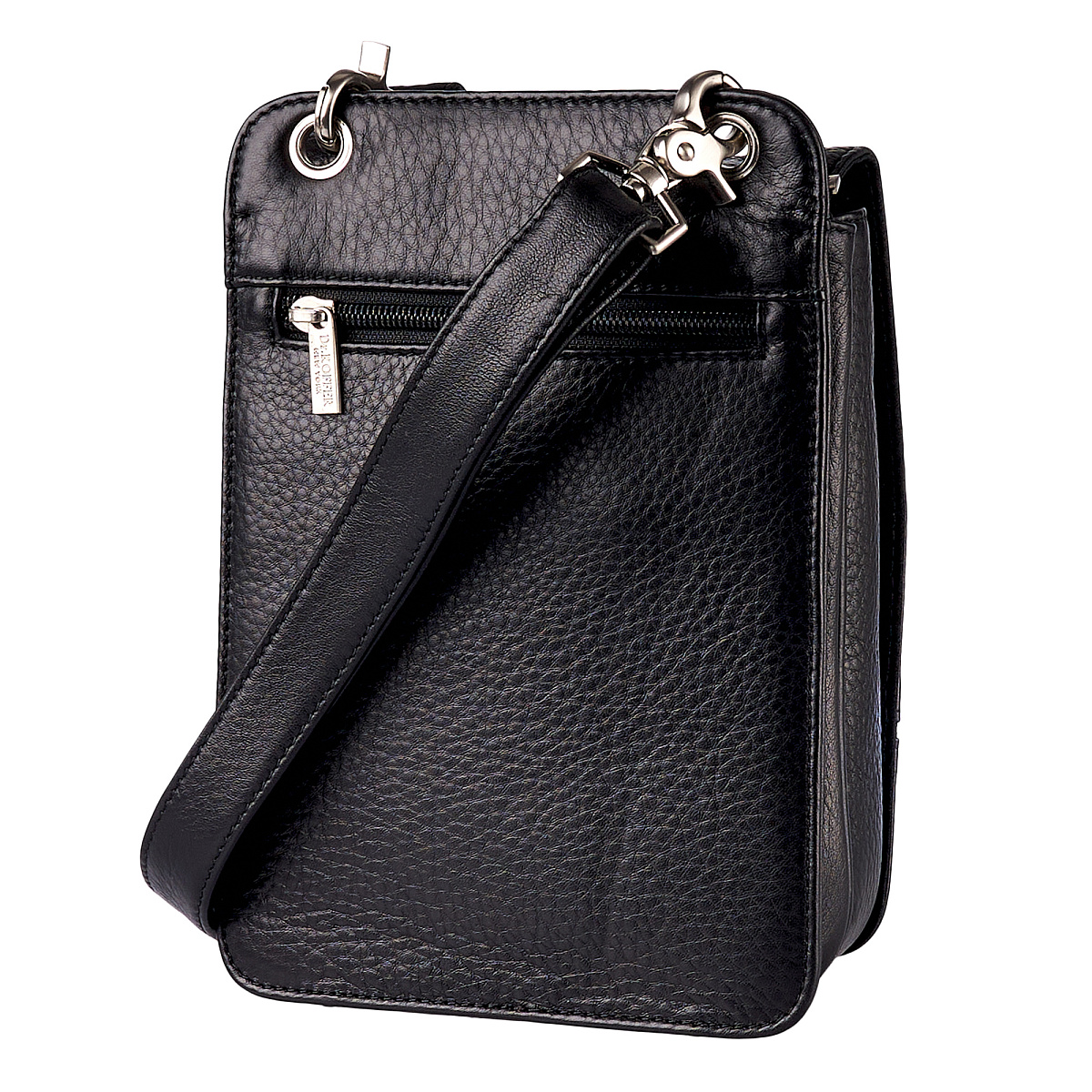 Сумка через плечо Dr.Koffer из натуральной кожи черная