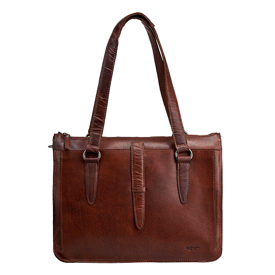 Женская сумка Dr.Koffer из натуральной кожи светло-коричневая