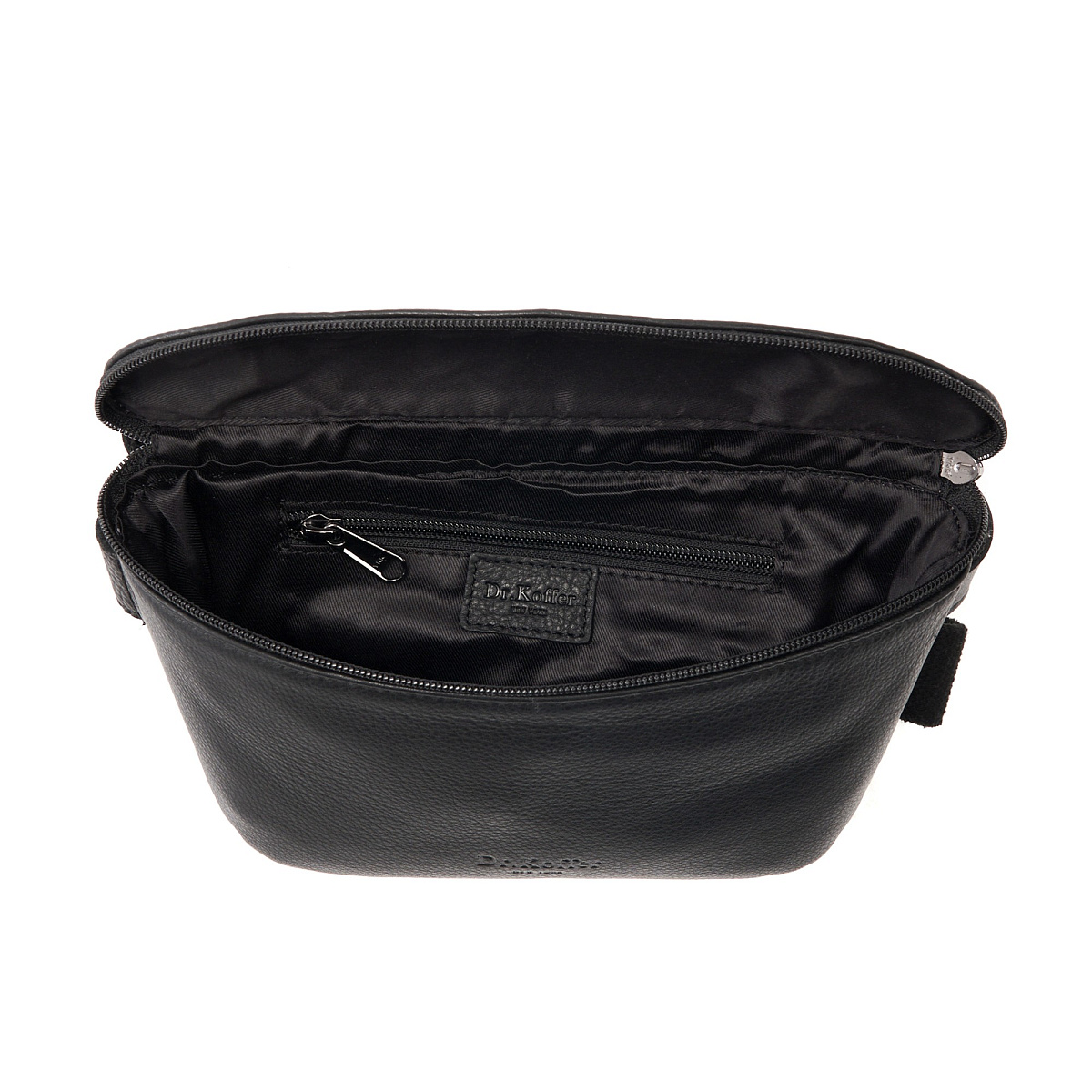 Сумка на пояс Dr. Koffer из натуральной кожи черная