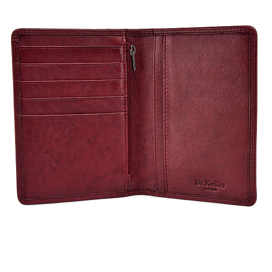 Портмоне Dr.Koffer из натуральной кожи бордовый