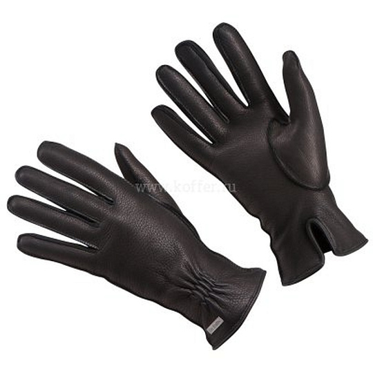Черные перчатки из оленьей кожи Dr.Koffer H610182-40-04