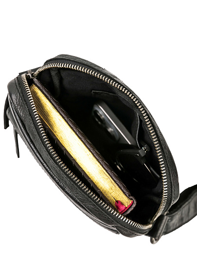 Сумка через плечо Dr.Koffer из натуральной кожи черная