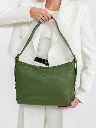 Женская сумка Dr.Koffer из натуральной кожи зеленая