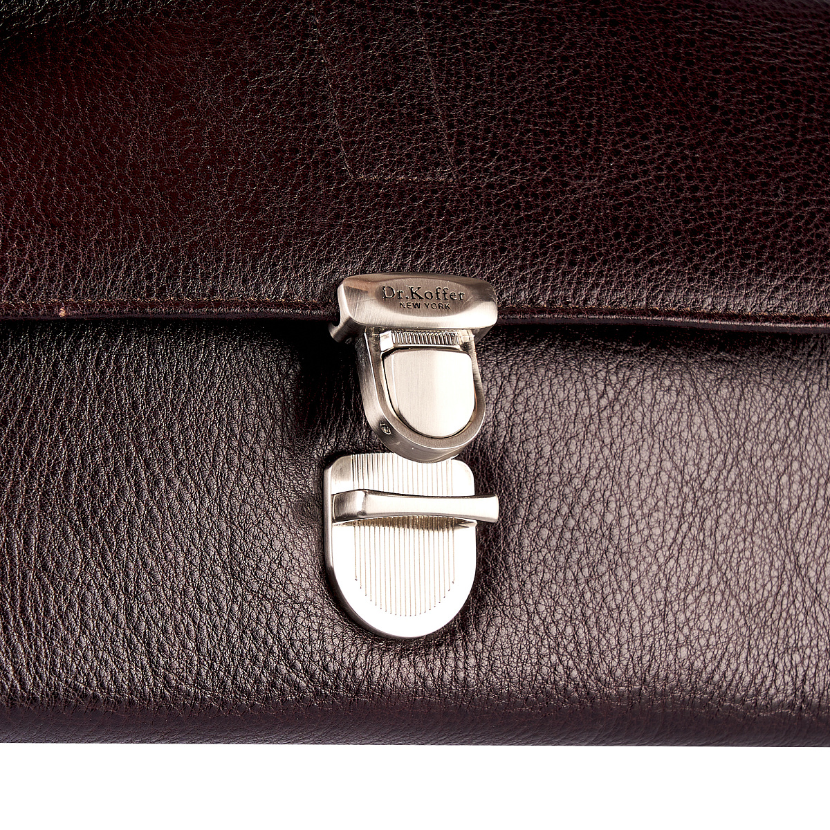 Сумка барсетка из натуральной кожи Dr. Koffer коричневая