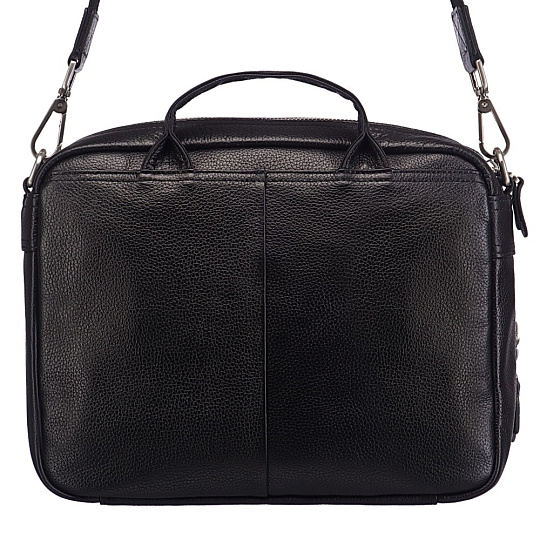 Деловая сумка Dr.Koffer из натуральной кожи черная