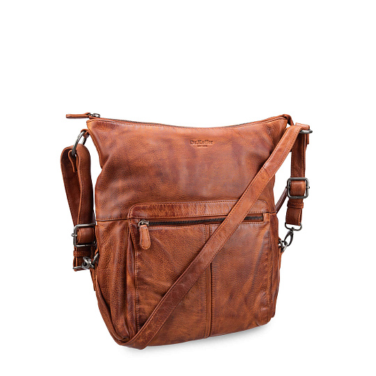 Сумка через плечо Dr.Koffer из натуральной кожи коричневая