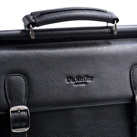 Портфель Dr.Koffer из натуральной кожи черный