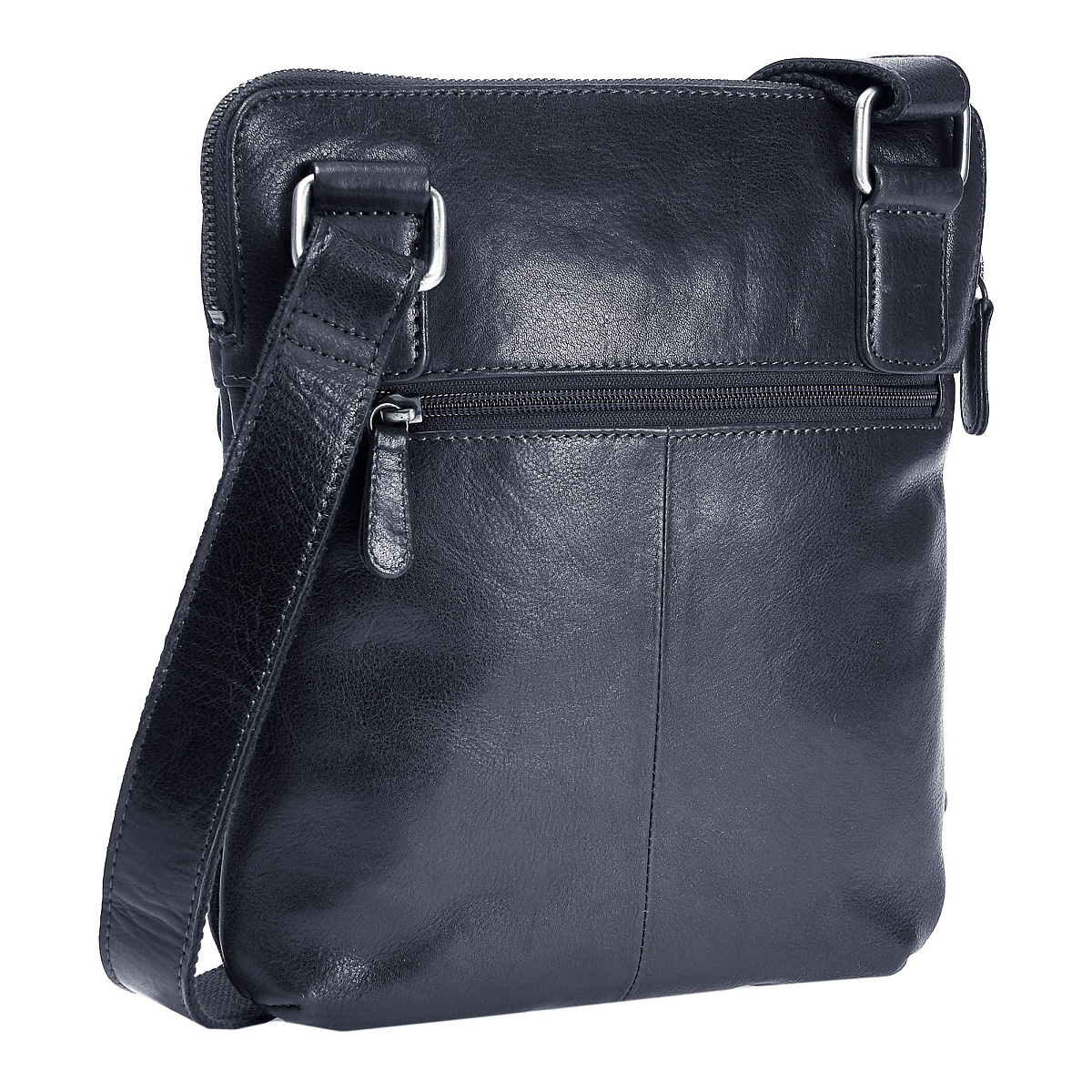 Сумка через плечо Dr.Koffer из натуральной кожи синяя