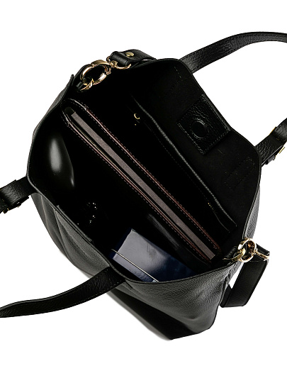 Женская сумка Dr.Koffer из натуральной кожи черная