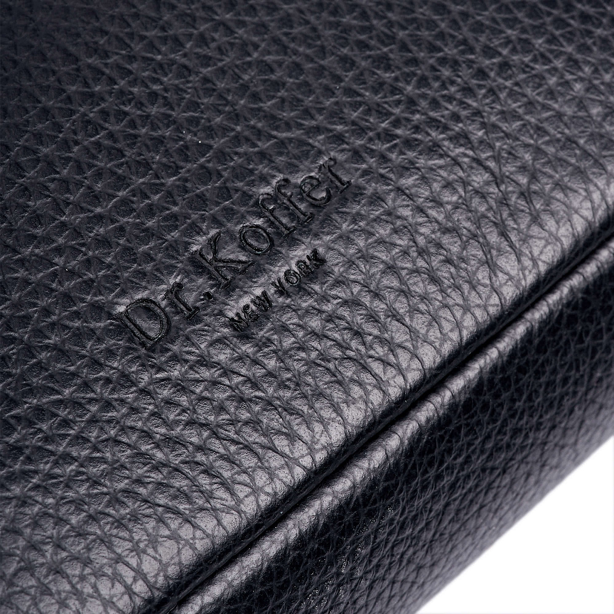 Несессер Dr. Koffer из натуральной кожи черный