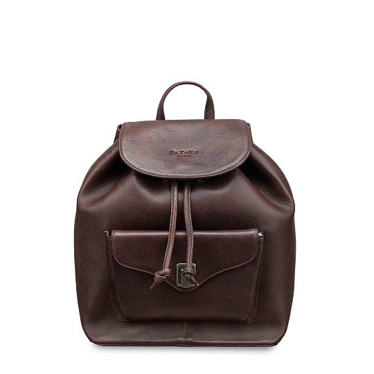 Рюкзак Dr.Koffer из натуральной кожи темно-коричневый