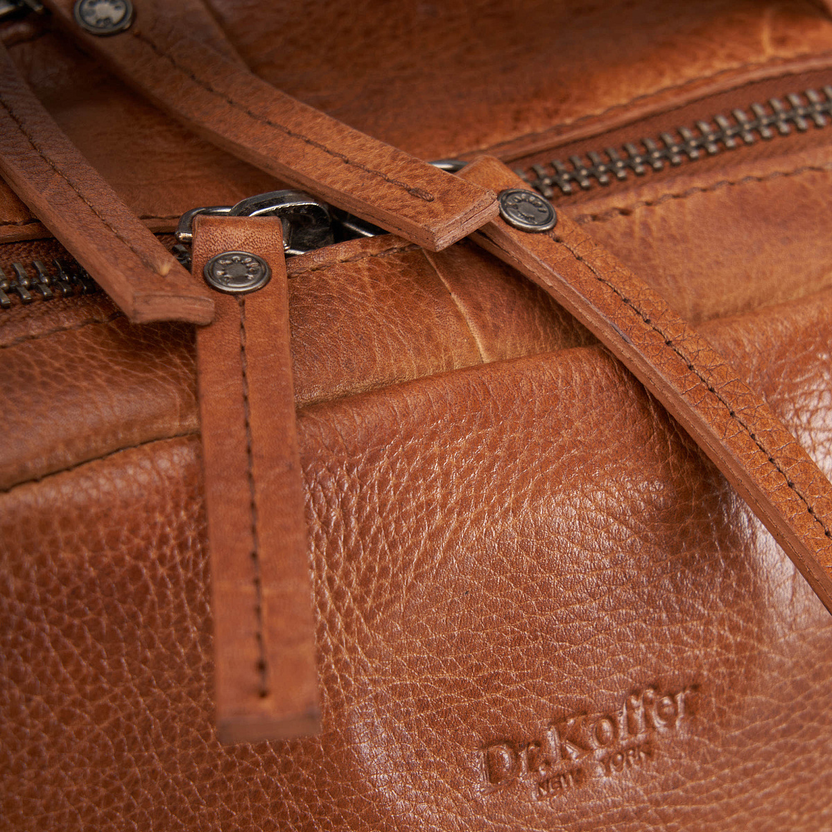 Рюкзак Dr.Koffer из натуральной кожи светло-коричневый