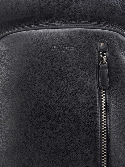 Рюкзак Dr. Koffer из натуральной кожи черный
