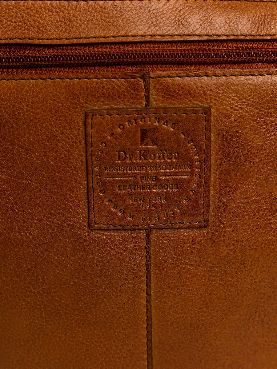 Сумка через плечо Dr.Koffer из натуральной кожи коричневая