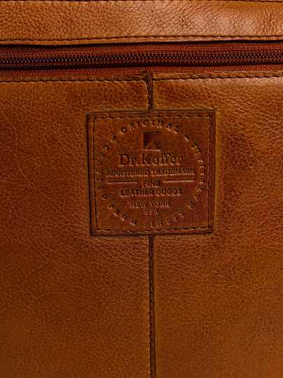 Сумка через плечо Dr.Koffer из натуральной кожи коричневая