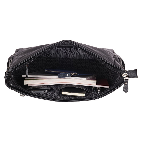 Сумка через плечо Dr.Koffer из натуральной кожи черная