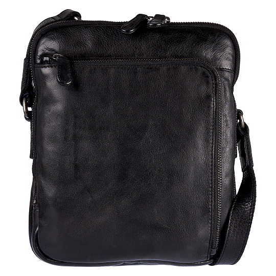 Сумка через плечо Dr.Koffer из натуральной кожи черная