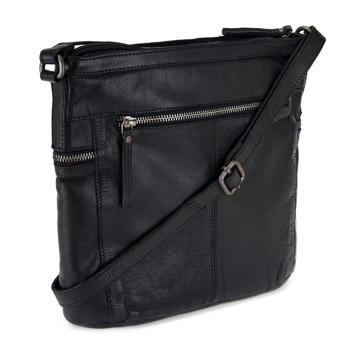 Сумка через плечо Dr.Koffer из натуральной кожи черная