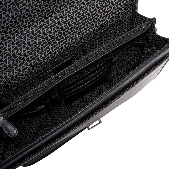 Портфель Dr.Koffer из натуральной кожи черный