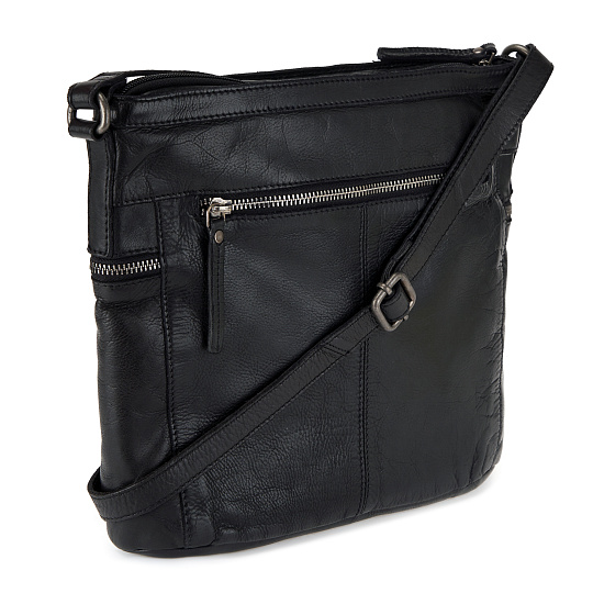 Сумка через плечо Dr.Koffer из натуральной кожи черная