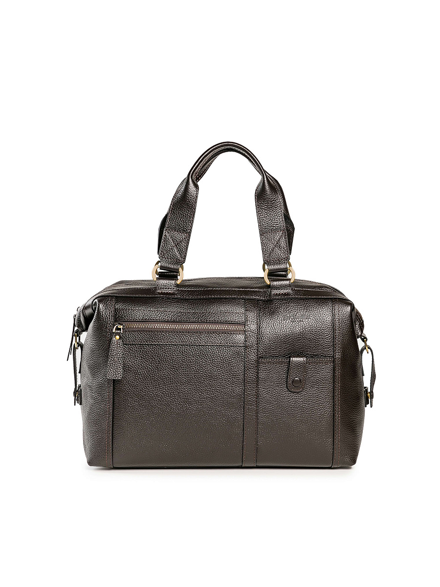 Дорожная сумка Dr. Koffer из натуральной кожи коричневая