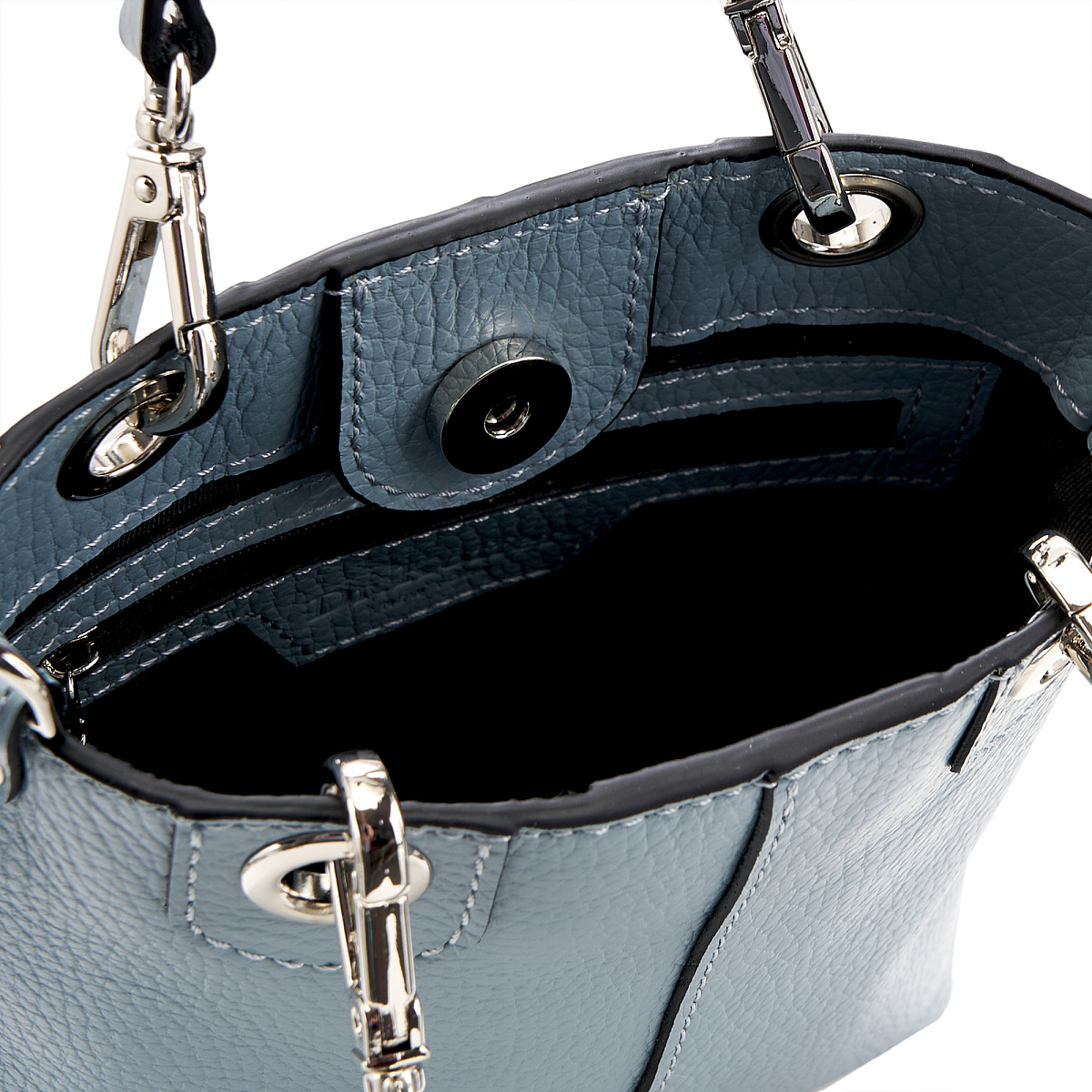 Женская сумка Dr. Koffer из натуральной кожи голубая