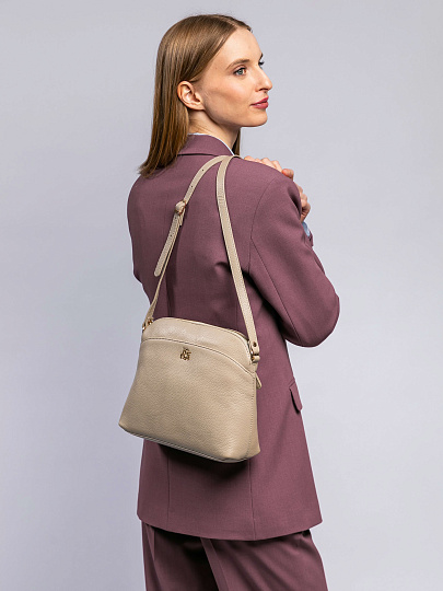 Женская сумка Dr. Koffer из натуральной кожи бежевая