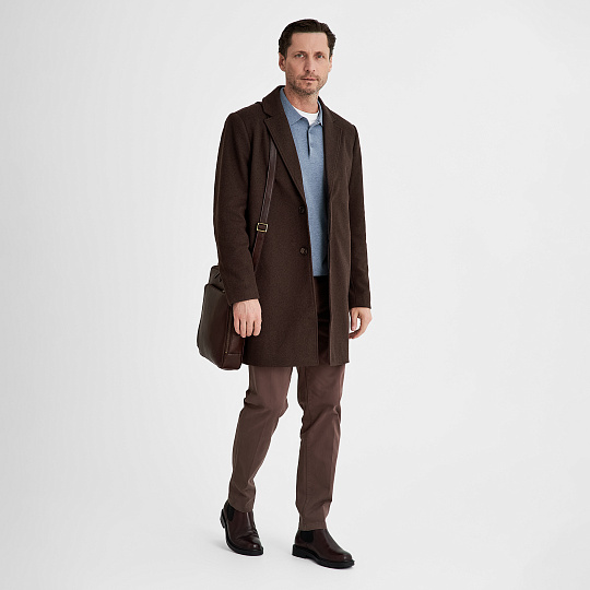 Сумка через плечо Dr.Koffer из натуральной кожи коричневая