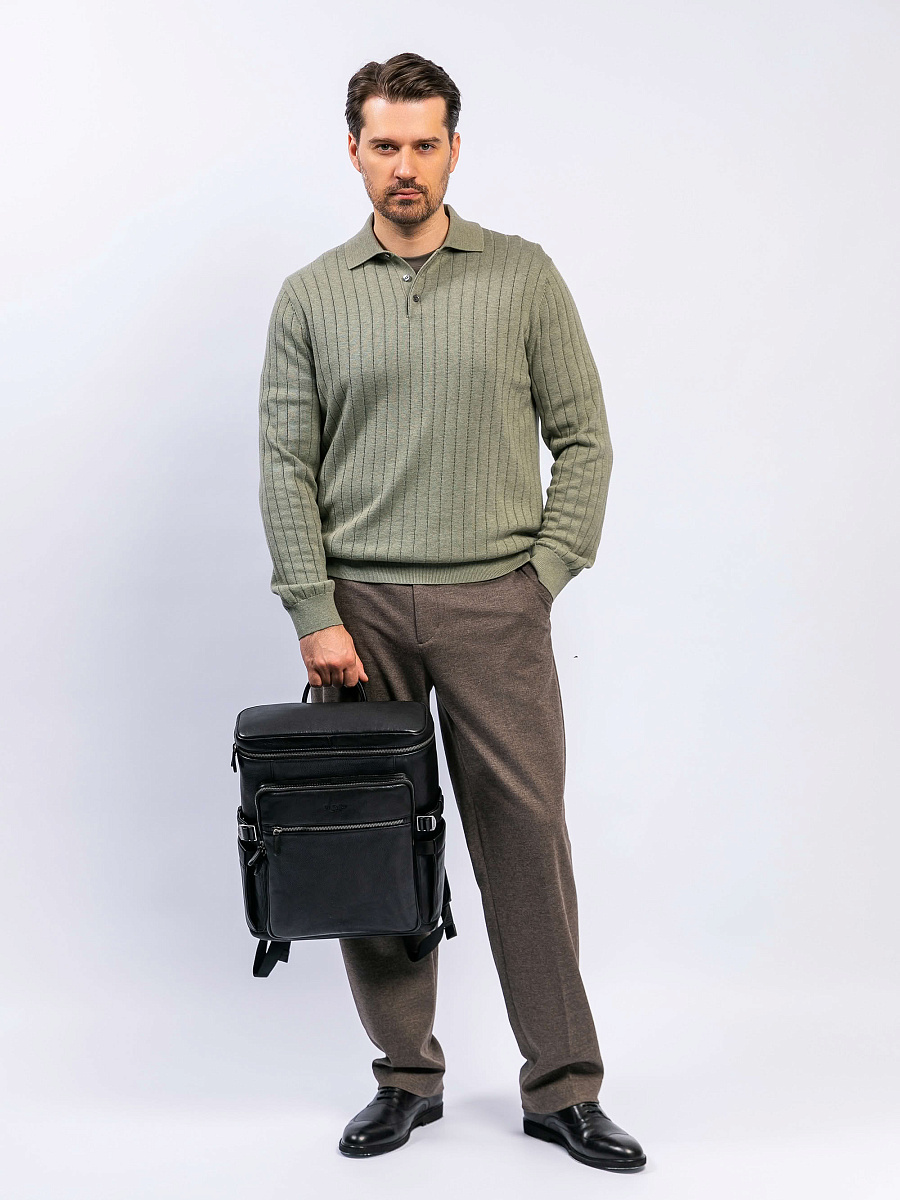 Рюкзак Dr. Koffer из натуральной кожи черный