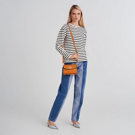 Женская сумка Dr. Koffer из натуральной кожи оранжевая