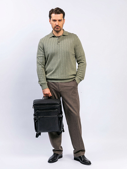 Рюкзак Dr. Koffer из натуральной кожи черный